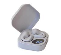 Clip Bluetooth Earbuds, Open Ear Headphones, HiFi Sound Wireless Earphones with Power Display for Sports Running Fit for Small Ears (Blanc)