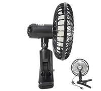 Clip Car Fan, 360° Rotating Portable Cooling Fan, Adjustable Speed Strong Wind Cooler 9.06x8.66 Inches for Baby Crib, Bike, Treadmill, Vehicle, and Outdoor Use