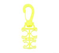 Clip compacto para manguera de buceo con 4 agujeros de liberación rápida para BCD y regulador, abrazadera giratoria para evitar que la manguera se doble y mejorar el flujo de aire (amarillo)