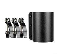 Clip de abrazadera de bloqueo, clip de abrazadera de bloqueo de aleación de aluminio reforzado para patinete, poste plegable, bloqueo extendido para KAABO para Mantis10 (negro)