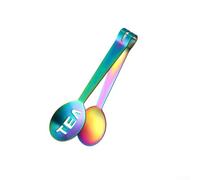Clip de acero inoxidable para alimentos con agarre seguro y bordes lisos, pinzas compactas para servir ensalada, pan, barbacoa y cocina, apto para lavavajillas (multicolor)