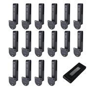 Clip de acero inoxidable para vidrio, Square Black Side Mount Stainless Steel Glass Clamp, Heavy Duty Pool Fence Glass Floor Clamps For Glass Thickness 8mm-13mm Spigot Glass Clamp,24 pieces(16 pieces)