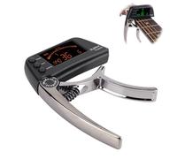 Clip De Afinador De Cejilla De Guitarra capotraste para guitarra con afinador Cejilla De Afinacin De Cambio Rpido Digital Con Una Sola Mano Duradera Para Capodastres