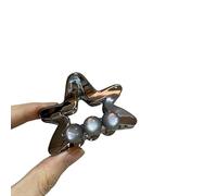 Clip de agarre hueco en forma de estrella for mujer: elegante soporte for cola de caballo en la parte posterior de la cabeza(Graybeads)