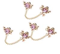 Clip de ajuste de cintura con forma de corazón y alas de ángel para pantalones de mezclilla sueltos, adorno de moda, 3 piezas de extensor de cintura