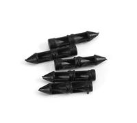 Clip de Ajuste de Puerta Aramox, 100 Piezas de 6 mm, Remaches de plástico para Estilo de Coche, Clips de Ajuste de carenado de Motocicleta, Negro para