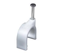 Clip de alambre con clavo de acero 100 clips de cable redondos en forma de U, for colgar en la pared.(5mm)