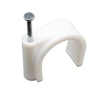 Clip de alambre con clavo de acero 100 clips redondos for cables de 4 mm, 6 mm, 8 mm y 10 mm for la gestión de cables.(Round Cable Wire,22mm)