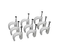 Clip de alambre con clavo de acero 100 pinzas de sujeción circulares en forma de U for cables de 4 a 16 mm de diámetro.(10mm)