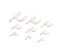 Clip de alambre con clavo de acero Clips de cable circulares de 5 mm y 6 mm, 100 unidades/bolsa, 12 mm y 16 mm(6mm)