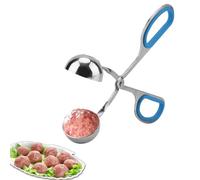 Clip De Albóndigas, Acero Inoxidable Cuchara Para Albóndigas Con Asas Antideslizantes, 3,5 Cm Baller De Carne, Cuchara Para Hacer Albóndigas Con Agujero (Azul)