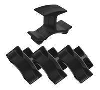 Clip de Árbitro Silbato de Dedo Pvc Negro, 4 Piezas | Agarre Portátil para Dedos, Abrazadera para Silbatos Deportivos, Uso en Camping y Emergencias