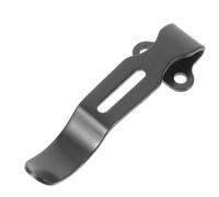 Clip de Bolsillo Negro Portátil de Acero Inoxidable para Viaje y Montaña