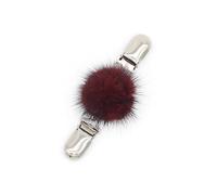 Clip de bufanda adornado con bolas, versátil bola de peluche, accesorio de cierre de cárdigan que le da a la moda un toque de elegancia, Einheitsgröße, como se describe