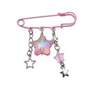 Clip de bufanda de suéter único, broche de flecos de estrella, aguja de pecho de estrellas coloridas para camisa, alfileres de seguridad de cuello de moda, broche de aleación, Einheitsgröße, como se