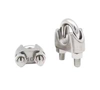 Clip de cable de acero inoxidable plateado tipo U, 1/4/10 piezas, M2, M3, M4, M5, M6, M8, M10 mm, perno de abrazadera, ferretería doméstica, trabajo para Reparación Tuberías y Industriale(1pcs,M3)