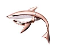Clip de cejilla de guitarra con diseño de tiburón de metal, accesorio de instrumento de alto rendimiento, sensación cómoda al tacto para una presión suave de la cuerda, control preciso de