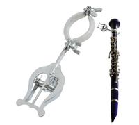 Clip de clip Lyre para la banda de música, Clarinet Sheet Music Clip | Trombón Oboe Metal Lyre Holder,Mujeres hombres instrumentos jugadores estudiantes equipo portátil para conciertos, aula