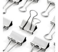 Clip de clips de papel de metal de 5-30pcs Binder Clips Clamp Clamp de papel plateado 15/19/32/40/50 mm Papelería Clip de oficinas Suministros escolares(15mm 30pcs)