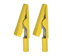 Clip de cocodrilo con conectores banana de 2 mm, conector de equipo de laboratorio, 2 piezas para ingenieros y técnicos en equipos de mantenimiento de abrazaderas resistentes al mantenimiento