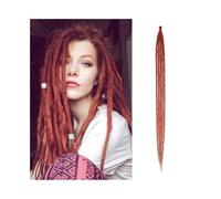 Clip de cola en el pelo Extensiones de pelo de rastas hechas a mano de 36 pulgadas, 5 hebras, 1,0 cm, resistentes al calor, sintéticas, prebucle, trenzas de ganchillo, extensiones de rastas for mujere