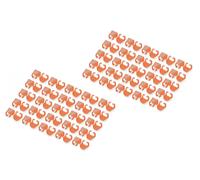 Clip de color para conector RJ45, naranja, paquete de 100 unidades.