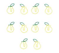 Clip De Colorido Para Chico Y Adulto Conjunto Diseños Frutas Metal Clips Colores Forma Novedosa 10 Uds.