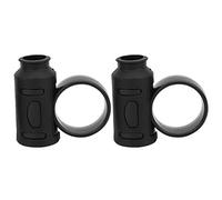 Clip de control de baquetas, herramienta auxiliar giratoria antideslizante para baquetas, controlador de dedo para baquetas con material ABS y silicona, perfecto para (Negra)