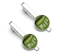Clip de corbata divertido con texto en inglés "I'm Kind of A Big Dill Pickle", regalo decorativo para hombres, 5.5x2.2cm, Metal