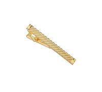 Clip de corbata dorado para hombre, clip de corbata regular, broche de corbata para negocios, boda, 6.1x0.7 cm, aleación, No es una piedra preciosa