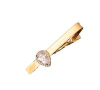 Clip de corbata for hombre, accesorios for corbata de vestido de boda a la moda, joyería, Clips for corbatas de circón con forma de gota de agua for hombre(Gold)