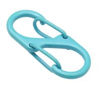 Clip de cremallera S mosquetón, pequeño gancho de aleación antirrobo, mini doble puerta de alambre entrelazado, accesorios de clip para llavero