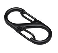 Clip de cremallera S mosquetón, pequeño gancho de aleación antirrobo, mini doble puerta de alambre entrelazado, accesorios de clip para llavero