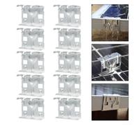 Clip de drenaje de agua para panel solar, 10 unidades, aleación de aluminio resistente a la intemperie, limpieza de barro para matrices solares de 30 mm, 35 mm, kit de mantenimiento de soporte