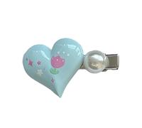 Clip de flequillo lateral, tono pastel, Y2K, tono pastel, dulce para niñas, lindo clip de pico de pato, accesorios para el cabello, horquilla de corazón, horquillas para el pelo para niñas, accesorios