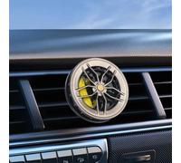 Clip de fragancia giratorio para coche, difusor de ventilación con aroma a mar con modo dual, acabado plateado para automóviles (gris)