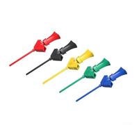 Clip de gancho IC de 5 colores con resorte de 2 mm para analizador lógico de osciloscopio y prueba de multímetro, juego de 5 piezas