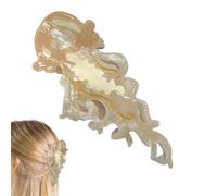 Clip de garra de acetato - Cañera de mordazas de forma de medusa, abrazadera de acabado mate | Sujeción segura para rizos o moños rápidos, ideal para mañanas ajetreadas y rutinas de belleza sin esfuer