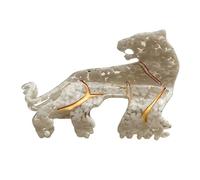 Clip de garra de leopardo,Clips de garra de animal, Clip de pelo mediano con forma de leopardo, Decoración antideslizante para el cabello con pinza para el cabello, tocado de horquilla de moda para ca