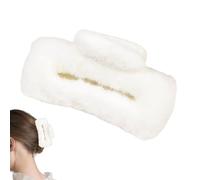 Clip de garra de plush de palos: abrazadera de cabello suave sin deslizamiento, lindo accesorio de cabello difuso | Central de cabello de lujo creativo para cabello grueso, acogedores clips peludos pa