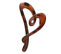 Clip de garra del corazón: linda abrazadera de cabello de forma de amor con una fuerte bodega, acabado mate de no llave duradero, accesorio de para el estilo | Atuendos diarios, apariencia de fie