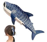 Clip de garra Mujer Niña Forma de ballena Garra para el cabello Pinzas para el cabello de animales antideslizantes para un agarre fino y grueso para accesorios de oficina en hogar Azul oscuro, Aga