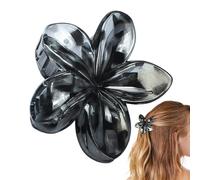 Clip de garra para cabello grueso - Clip de mandíbula para mujeres, Pinzas para el cabello con flores y estampado de leopardo para coleta 3,15x3,15 pulgadas | Accesorios para el cabello a la moda para