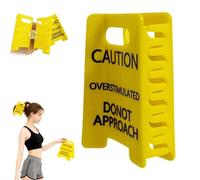 Clip de garra para el pelo con signo de caución, clip de goma amarilla para cabello grueso, sujeción divertida en pareja I'm Overstimulated, Strong Grip Hair Claw (1 unidad)