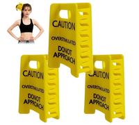 Clip de garra para el pelo con signo de caución, no se trata de una garra de pelo grueso, clips de pelo amarillo divertido, accesorios valientes para coworkers y amigos (3 unidades)