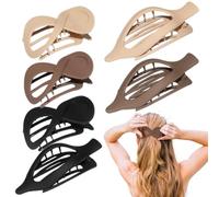 Clip de garra plana para mujeres, clips de cabello plano,Horizontal Non-slip Hairpin Barrette - Accesorios de ropa de cabeza, cómodas grietas para mujeres, novia, madre, esposa