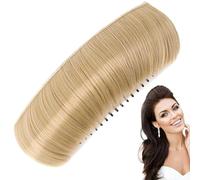 Clip de golpe | 4.72 pulgadas Cabello esponjoso invisible Búmp | Golpea la base de cabello volumen de volumen | Clip de moño natural amigable para la piel | Base de protuberancia de herramientas