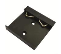 Clip de hebilla de riel DIN de 35 mm de aleación de aluminio para riel guía C45 - Soporte de montaje negro con 26 mm y 43 mm de ancho, diseño de 2 agujeros, aleta pulida con chorro de arena oxidada