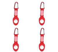 Clip de Hebilla for Exteriores, mosquetón, Soporte for Botella Agua, Hebillas Goma, Gancho para Mochilas, Cinturones(Red 4PCS)