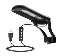 Clip de iluminación LED para acuario, lámpara de acuario de espectro completo, 14 modos de iluminación, lámpara de acuario ultradelgada con puerto USB para acuarios pequeños de 20-35 cm